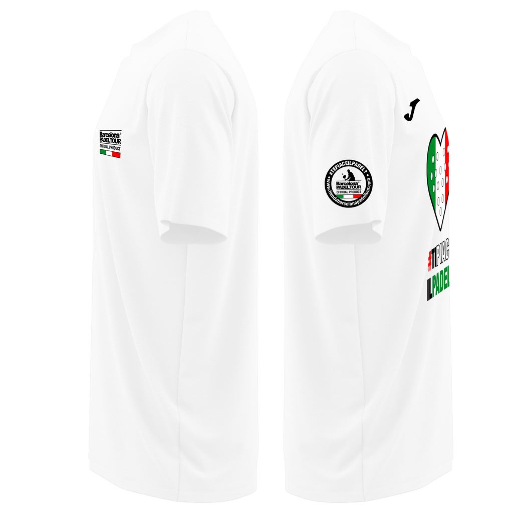 Camiseta Joma Academy IV Blanco Royal - Pala Padel Pro