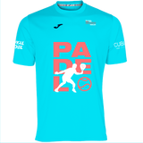 Camiseta de padel de hombre Barcelona Padel Tour Xpress by Nacex Azul turquesa fluor