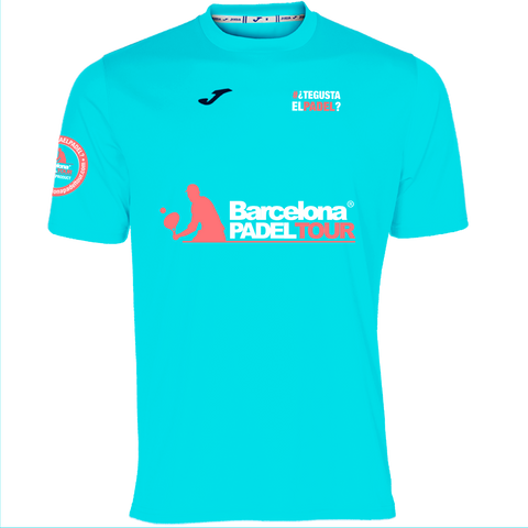 Camiseta Barcelona Padel Tour Joma hombre azul turquesa