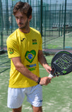 Camiseta Barcelona Padel Tour Joma hombre "tu gosta de padel" Brasil amarilla