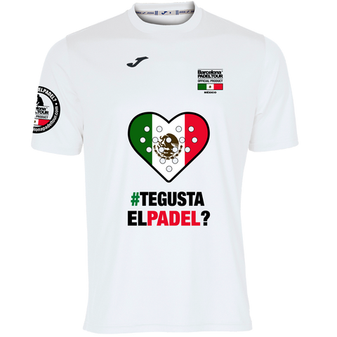 Camiseta Barcelona Padel Tour Joma hombre "Do you like padel?" México color blanco