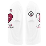 Camiseta Barcelona Padel Tour Joma hombre "Do you like padel?" Qatar color blanco