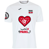 Camiseta Barcelona Padel Tour Joma hombre "Do you like padel?" Tunez color blanco
