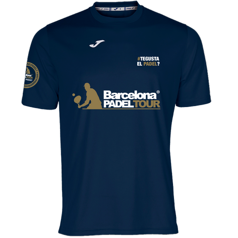Camiseta Barcelona Padel Tour Joma hombre azul marino y dorado – BARCELONA  PADEL TOUR