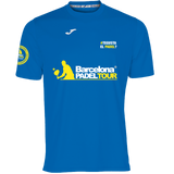 Camiseta Barcelona Padel Tour Joma hombre azul royal y amarillo neon
