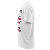 Camiseta Barcelona Padel Tour Joma hombre "Do you like padel" USA blanca