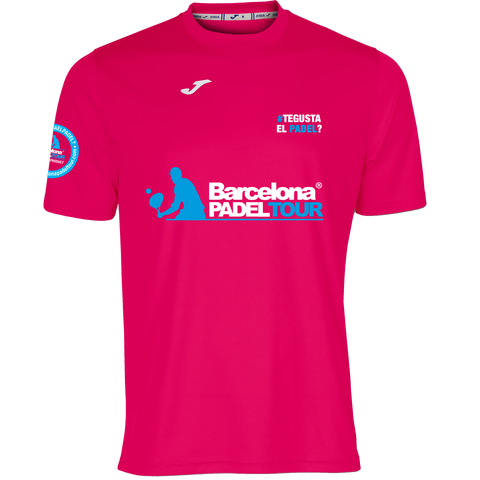 Camiseta Barcelona Padel Tour Joma hombre fucsia