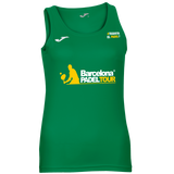 Camiseta Barcelona Padel Tour Joma mujer de tirantes color verde