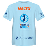 Camiseta de padel de hombre Barcelona Padel Tour Xpress by Nacex azul celeste