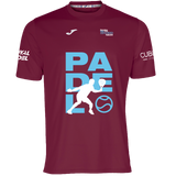 Camiseta de padel de hombre Barcelona Padel Tour Xpress by Nacex color burdeos