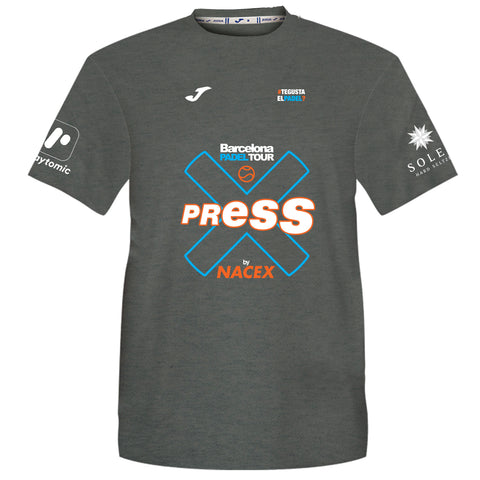 Camiseta de padel de hombre Barcelona Padel Tour Xpress by Nacex gris oscuro
