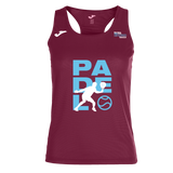 Camiseta Barcelona Padel Tour Xpress by Nacex Joma mujer color burdeos