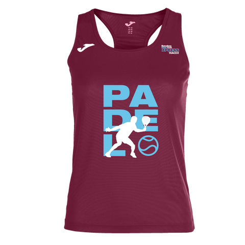 Camiseta Barcelona Padel Tour Xpress by Nacex Joma mujer color burdeos