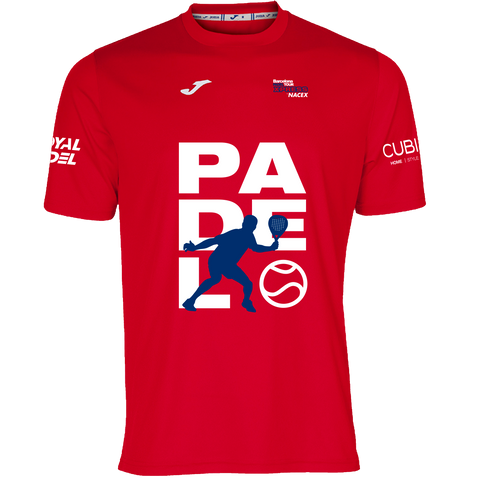 Camiseta de padel de hombre Barcelona Padel Tour Xpress by Nacex Roja