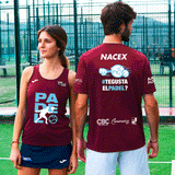 Camiseta de padel de hombre Barcelona Padel Tour Xpress by Nacex color burdeos